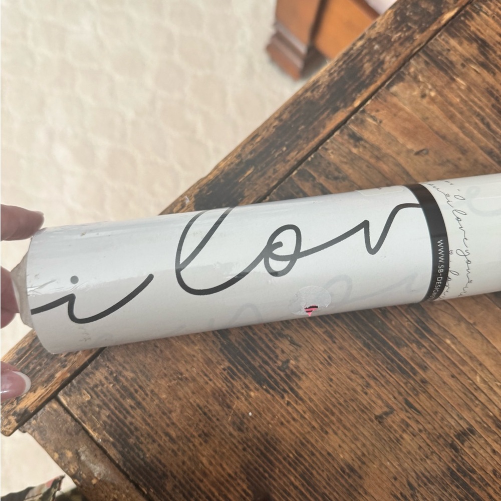 Elegant White Party Banner I LOVE YOU TABLE RUNNER
